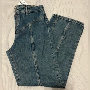 ZARA TRF seamed straight jeans